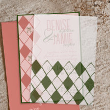 Moderne  smaragdgroene gezellige Argyle bruiloft