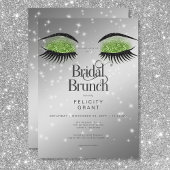 Moderne smaragdgroene glamoureuze ogen bruidsbrunc kaart