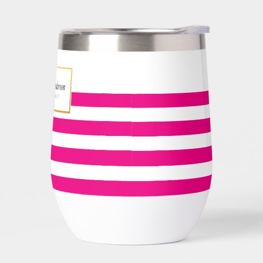 MODERNE SMART STRIPED MOTIF élégant or rose (Gauche)