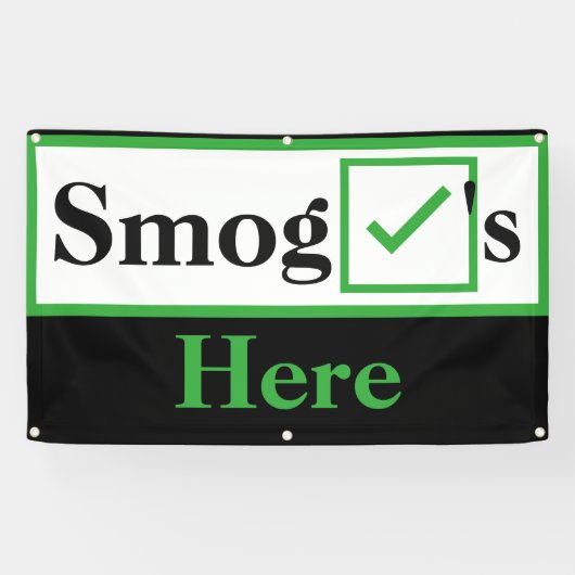 Moderne smog controles spandoek (Horizontaal)