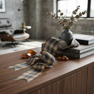 Moderne Smokey Amber Tartan Plaid Lint