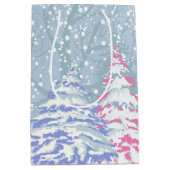 Moderne Sneeuwboom VERANDERT VAN KLEUR Medium Cadeauzakje (Voorkant)