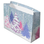 Moderne Sneeuwkerstbomen VERANDEREN van kleur Groot Cadeauzakje (Achterkant Gekanteld)