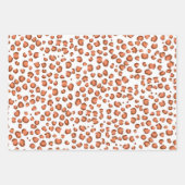 Moderne sneeuwluipaard rode roze groene proefdruk inpakpapier vel (Voorkant 2)