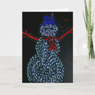 Moderne sneeuwman feestdagen kaart