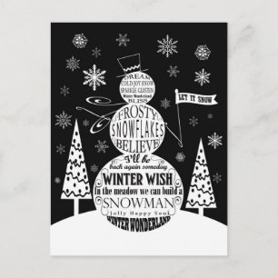 moderne sneeuwpopening briefkaart