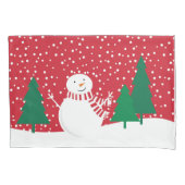 moderne sneeuwpoppen kussensloop (Voorkant-Links)