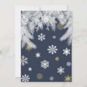 Moderne sneeuwpoppenkast voor winterkerstfeest kaart (Achterkant)