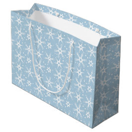 Moderne Sneeuwvlok All-over Patroon Gift Bag Groot Cadeauzakje