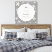 moderne  sneeuwvlok kerstboom canvas afdruk (Insitu (Slaapkamer))