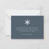 Moderne sneeuwvlok onroerend goed zakelijke vakant notitiekaartje (Voorkant)