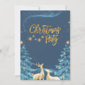 Moderne sneeuwvlok winter Kerstmis Uitnodiging XMA (Achterkant)