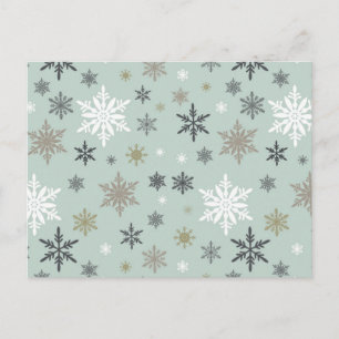 moderne sneeuwvlokken briefkaart