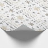 moderne  sneeuwvlokken cadeaupapier (Hoek)