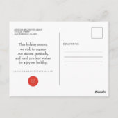 Moderne sneeuwvlokken | De groeten van het vakanti Briefkaart (Achterkant)