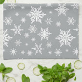 moderne sneeuwvlokken theedoek (Gevouwen)