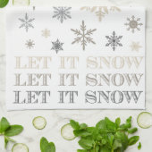 moderne sneeuwvlokken theedoek (Gevouwen)