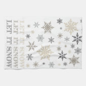 moderne sneeuwvlokken theedoek (Horizontaal)