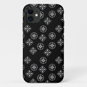 Moderne sneeuwvlokken uit het midden van de eeuw iPhone 11 hoesje