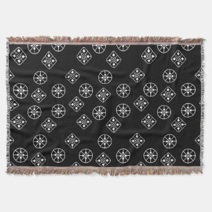 Moderne sneeuwvlokken uit het midden van de eeuw deken