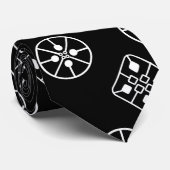 Moderne sneeuwvlokken uit het midden van de eeuw stropdas (Opgerold)