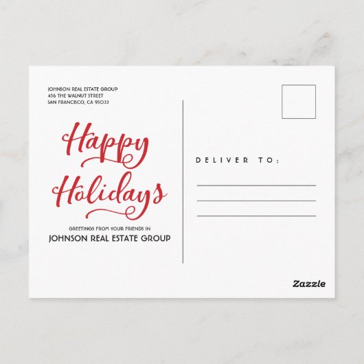 Moderne sneeuwvlokken | uitnodiging voor een feest (Achterkant)