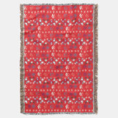Moderne sneeuwvlokken van de Rode Kerstfeestdag Deken (Voorkant Verticaal)