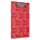 Moderne sneeuwvlokken van de Rode Kerstfeestdag Klembord (Rechts)