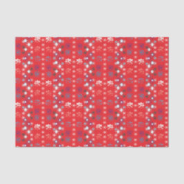 Moderne sneeuwvlokken van de Rode Kerstfeestdag Tissuepapier