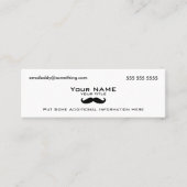 Moderne snor mini visitekaartje (Voorkant)