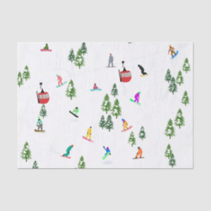 Moderne snowboarder tissuepapier