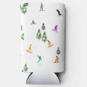 Moderne Snowboarders Snowboarding Illustratie (Voorkant)