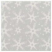 Moderne Snowflake All-over Pattern Fabric Stof (Close Up)