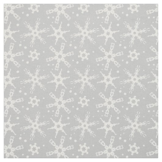Moderne Snowflake All-over Pattern Fabric Stof (Swatch)