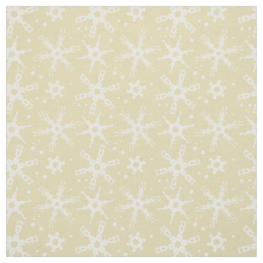 Moderne Snowflake All-over Pattern Fabric Stof (Swatch)