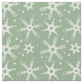 Moderne Snowflake All-over Pattern Fabric Stof (Close Up)