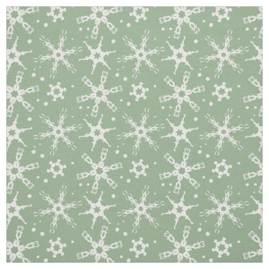 Moderne Snowflake All-over Pattern Fabric Stof (Swatch)