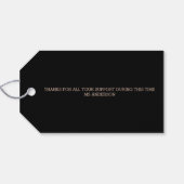 Moderne Snowflake Corporate Sasonal Greetings Cadeaulabel (Achterkant Horizontaal)