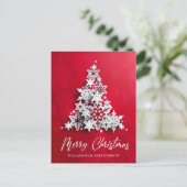 Moderne Snowflake kerstboom Corporate Greeting Briefkaart (Staand voorkant)