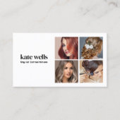 Moderne Social Media Networking Fotokaart QR Code Visitekaartje (Voorkant)