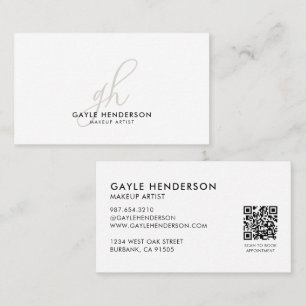 Moderne sociale icoon QR monogram make-up artiest Visitekaartje