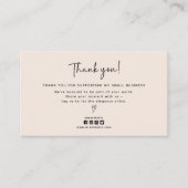 Moderne, sociale media iconen bedankkaart visitekaartje (Voorkant)