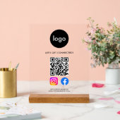 Moderne sociale media QR-code Acryl Bord (Huwelijk)