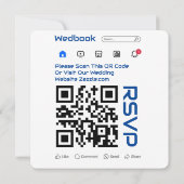 Moderne Sociale Media-Themabron QR-code Trouwdag Save The Date (Achterkant)