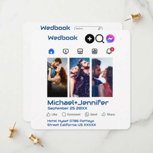 Moderne Sociale Media-Themabron QR-code Trouwdag Save The Date