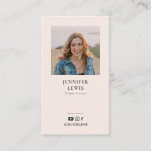 Moderne sociale media voor zwart-roze foto's visitekaartje