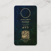 Moderne Software Engineer Ontwikkelaar Groen Visitekaartje (Achterkant)