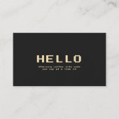 Moderne Software Engineer Ontwikkelaar Zwart Goud Visitekaartje (Voorkant)