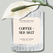 Moderne soja wax kaars product label