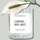 Moderne soja wax kaars product label